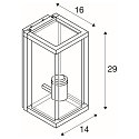 SLV Udend�rs V�glampe QUADRULO WL, E27, antracit