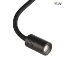 SLV Premium LED Displaylamp DIO FLEX PLATE, with flex arm and switch, 1.9W 45, 3000K 70lm, black
