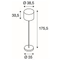 SLV Standerlampe ADEGAN MANILA SL Udend�rslampe, E27, IP44, antracit