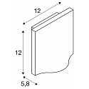 SLV LED Udend�rs V�glampe VILUA I WL, IP54, 16W 3000K 405lm 100�, antracit