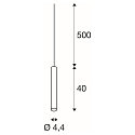 SLV Pendel FITU PD, 500cm pendul, E27 maks. 60W, Alu b�rstet