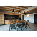LED Wall luminaire LOGS IN L, 17W, 3000K, 1100lm, TRIAC dimmable, black/gold