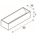 LED Wall luminaire LOGS IN L, 17W, 3000K, 1100lm, TRIAC dimmable, black/gold