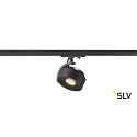SLV LED 1-Faset Downlight KALU TRACK LED, 13W, 85, 3000K, 860lm, inkl. 1-Faset-Adapter, sort