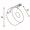 SLV LED 1-Phase spot KALU TRACK LED, 13W, 85�, 3000K, 860lm, incl. 1-Phase adaptor, black