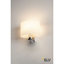 SLV Wall luminaire KENKUA, E27, chrome, glass milky
