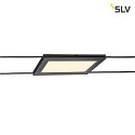 SLV LED Wire luminaire PLYTTA rectangular for TENSEO low-voltage wire system, 9W, 2700K, 580lm, black