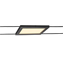 SLV LED Wirelampe PLYTTA rectangular til TENSEO 12 Volt wiresystem, 9W, 2700K, 580lm, sort