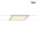 SLV LED Wire luminaire PLYTTA rectangular for TENSEO low-voltage wire system, 9W, 2700K, 580lm, white