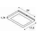 SLV LED Wirelampe PLYTTA rectangular til TENSEO 12 Volt wiresystem, 9W, 2700K, 580lm, hvid