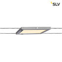 SLV LED Wire luminaire PLYTTA rectangular for TENSEO low-voltage wire system, 9W, 2700K, 580lm, chrome