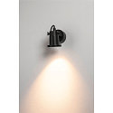 SLV Udend�rs V�g- og Loftlampe NAUTILUS 25, QPAR51, IP54 IK02, GU10 maks. 11W, drejelig, sort mat