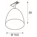 1-Faset Downlight PARA CONE 14 QPAR51, GU10, inkl. 1-Faset-Adapter, sort/guld