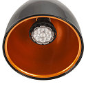3-Faset Downlight PARA CONE 14 QPAR51, GU10, inkl. 3-Faset-Adapter, sort/guld