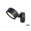SLV LED Outdoor spot ESKINA SPOT LED Wall-/Ceiling luminaire, 14,5W, 95, 3000/4000K, 1000lm, IP65, dimmable, anthracite