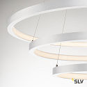 SLV LED Pendant luminaire ONE TRIO DALI LED, 65W, 3000/4000K, 3900/4200lm, white