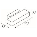 Wall luminaire ANDREAS QT-DE12, R7s 118mm, white