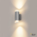 SLV Wall luminaire ASTINA UP/DOWN QPAR51, GU10, gray