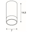SLV Loftlampe ASTINA QPAR51 Downlight, GU10, sort