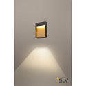 SLV LED Udendrslampe FLATT SENSOR LED Vglampe, 16W, 3000/4000K, 600lm, IP54, antracit