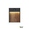 SLV LED Outdoor wall luminaire FLATT SENSOR LED, 16W, 3000/4000K, 600lm, IP54, anthracite/brown