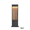 SLV LED Outdoor luminaire FLATT POLE LED Floor lamp, 9,7W, 3000/4000K, 400lm, IP65, 65cm, anthracite/brown