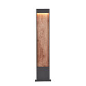 SLV LED Udend�rslampe FLATT POLE LED Standerlampe, 9,7W, 3000/4000K, 400lm, IP65, 100cm, antracit/brun