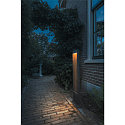 SLV LED Udend�rslampe FLATT POLE LED Standerlampe, 9,7W, 3000/4000K, 400lm, IP65, 100cm, antracit/brun
