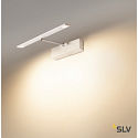 SLV LED Vglampe RETRATO LED Gallerilampe, 12W, 100, 3000K, 730lm, hvid mat/chrom
