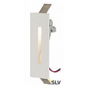SLV LED Wall recessed luminaire NOTAPO, 3000K, 6lm, white, 10.5cm