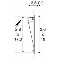 SLV LED V�g-/Indbygningslampe NOTAPO, 3000K, 6lm, wei�, 18cm