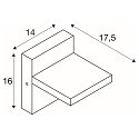 SLV LED Udend�rs-/V�glampe ABRIDOR SENSOR LED, 14W, 3000/4000K, 750lm, IP54, antracit