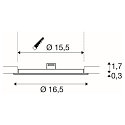 SLV LED Ceiling recessed luminaire SENSER 18 LED, round, 950lm, IP20, white, 3000K