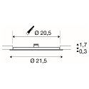 LED Loft-/Indbygningslampe SENSER 24 LED, rund, 3000K, 1200lm, IP20, hvid