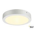 SLV LED Wall / Ceiling luminaire SENSER 24 CW, round, 15W, IP20, white, 3000K, 1200lm