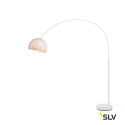 SLV Arc floor lamp FENDA BOW BASE, E27 max. 25W, rotatable, shade excl., matt white