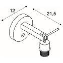 Wall luminaire FENDA, E27 max. 25W, with switch, rotating + swiveling, shade excl., black / chrome