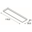 LED Loftlampe PANEL DALI LED, 1200x300mm, 45W, 90�, 3000K, 3100lm, hvid