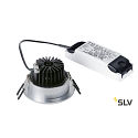 SLV LED Loft-/Indbygningsspot NEW TRIA 68 I CS LED, rund, 11W, 38, 2700K, 800lm, aluminium mat