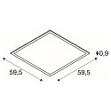 SLV LED Loft-/Indbygningslampe LED PANEL 600x600, 120�, 4000lm, UGR<19, hvid, 3000K