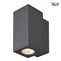 SLV Premium-LED Outdoor Wall luminaire ENOLA SQUARE SINGLE CCT, IP65 IK02, S-size, 6W 3000 / 4000K 390 / 450lm 30, CRi>90