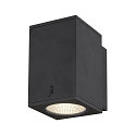 SLV Premium-LED Outdoor Wall luminaire ENOLA SQUARE SINGLE CCT, IP65 IK02, M-size, 10W 3000 / 4000K 720 / 820lm 38�, CRi>90