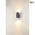 SLV Premium-LED Outdoor Wall luminaire ENOLA SQUARE UP/DOWN CCT, IP65 IK02, S-size, 7W 3000 / 4000K 570 / 640lm 30, CRi>90