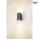 SLV Premium-LED Outdoor Wall luminaire ENOLA SQUARE UP/DOWN CCT, IP65 IK02, M-size, 19W 3000 / 4000K 1480 / 1680lm 38, CRi>90