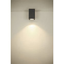 SLV Premium-LED Outdoor Ceiling luminaire ENOLA SQUARE CCT, IP65 IK02, S-size, 9W 3000 / 4000K 510 / 580lm 38�, CRi>90, anthracite