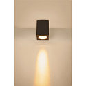 SLV Premium-LED Udend�rs V�glampe ENOLA SQUARE CCT, IP65 IK02, M version, 10W 3000/4000K 700/800lm 38�, CRi>90, antracit