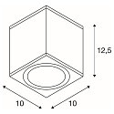 SLV Premium-LED Udend�rs V�glampe ENOLA SQUARE CCT, IP65 IK02, M version, 10W 3000/4000K 700/800lm 38�, CRi>90, antracit
