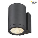 SLV Premium-LED Udendrs Vglampe ENOLA ROUND SINGLE CCT, IP65 IK02, M version, 10W 3000/4000K 720/820lm 38, CRi>90, antracit