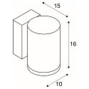 SLV Premium-LED Outdoor Wall luminaire ENOLA ROUND SINGLE CCT, IP65 IK02, M-size, 10W 3000 / 4000K 720 / 820lm 38�, CRi>90