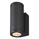 SLV LED Outdoor Wall luminaire ENOLA ROUND UP/DOWN CCT, IP65 IK06, S-size, 7W 3000/4000K 285/320lm 30�, CRi>90, anthracite